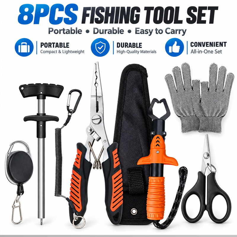 Fishing Line Cutter - Profesjonalny, wielofunkcyjny zestaw szczypiec wędkarskich: szczypce