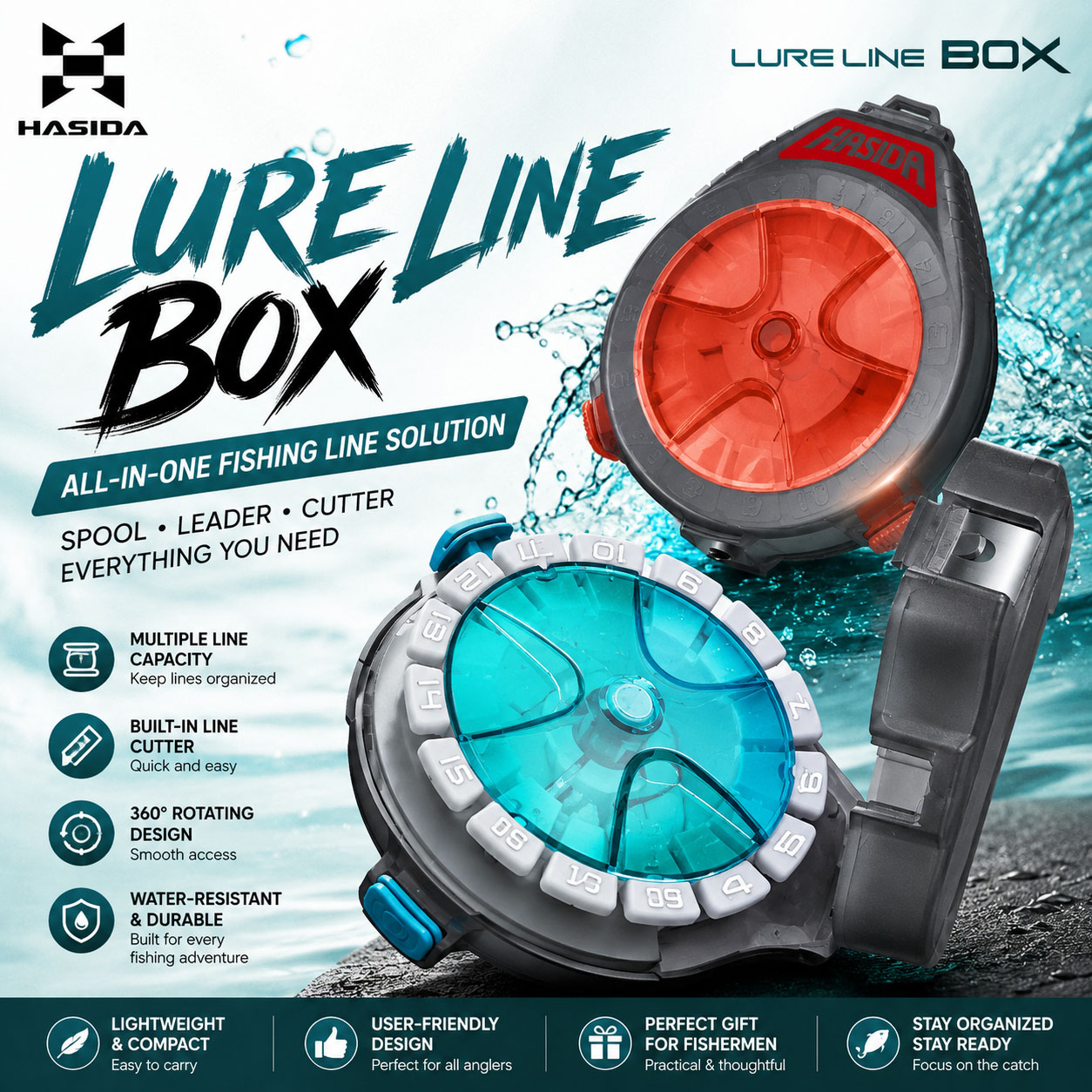 Fishing Line Dispenser - HASIDA – pudełko na żyłkę wędkarską